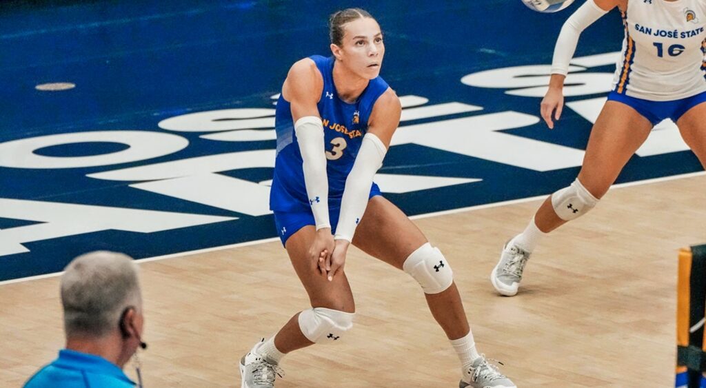 Blaire Fleming playing volleyball