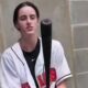 Caitlin Clark with bat in hand