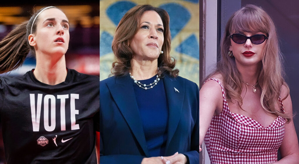 Caitlin Clark, Kamala Harris, and Taylor Swift