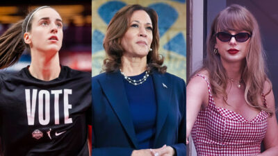 Caitlin Clark, Kamala Harris, and Taylor Swift