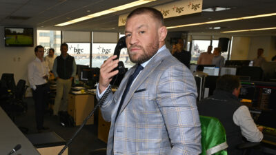 Conor McGregor using phone