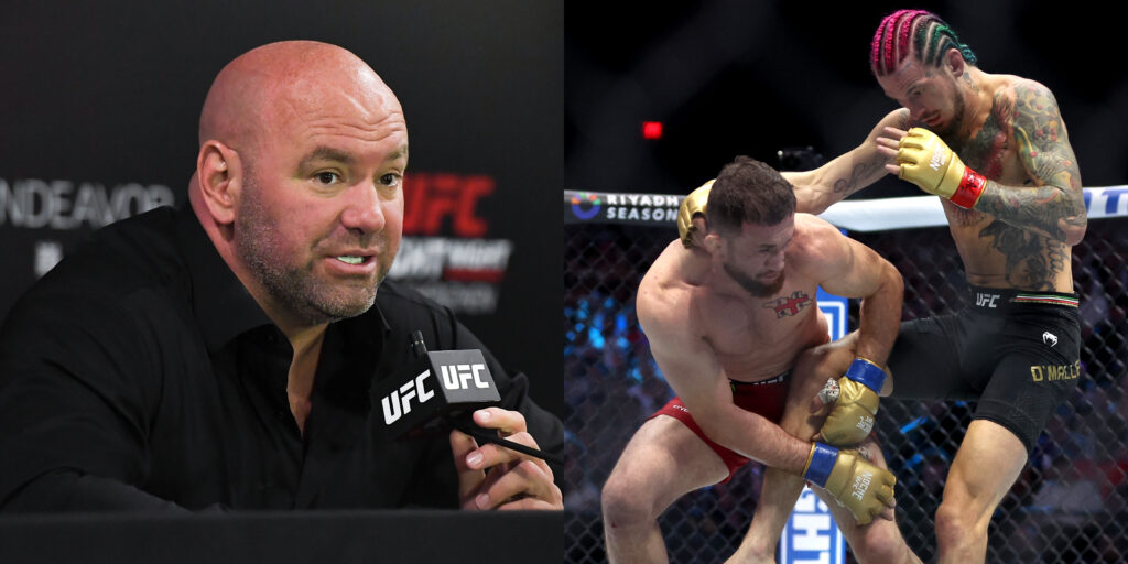 Dana White explained Sean O'Malley vs. Merab Dvalishvili stoppage