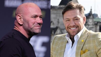 Conor McGregor reacts to Dana White visiting his pub