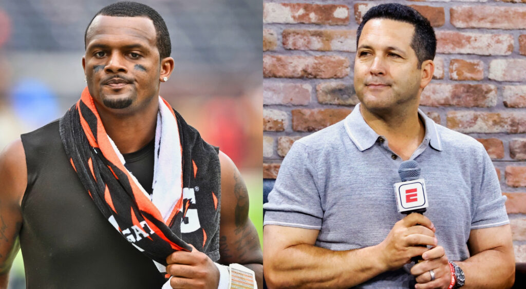 Photos of Deshaun Watson and Adam Schefter