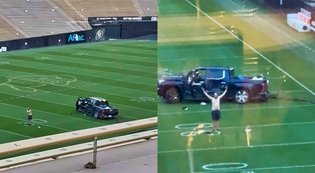 Karl Haglund who drove onto Folsom Field