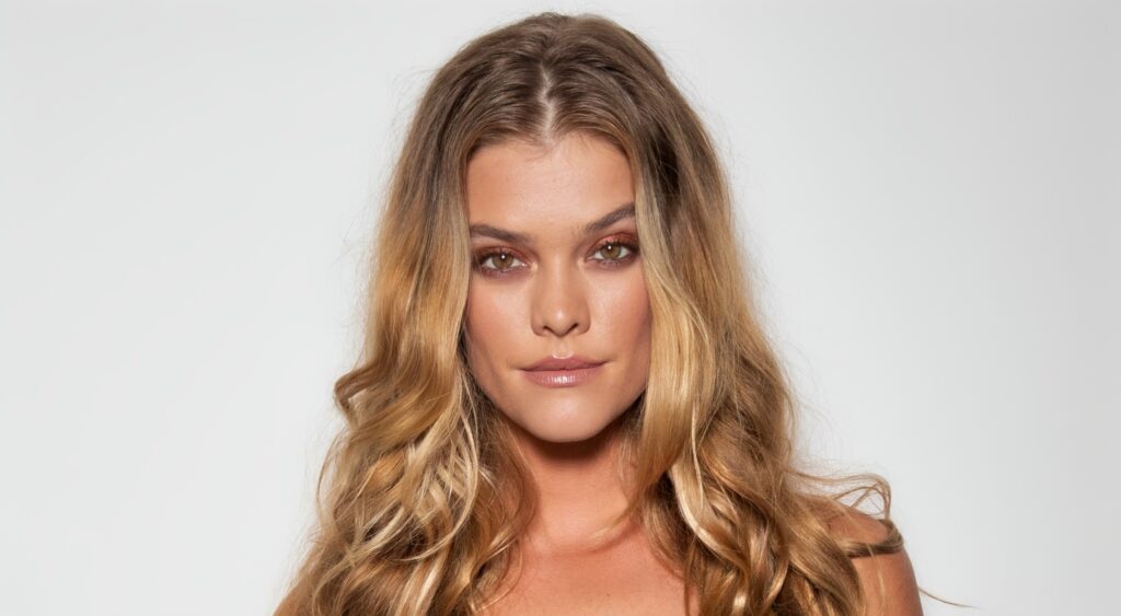 Nina Agdal poses for the camera.