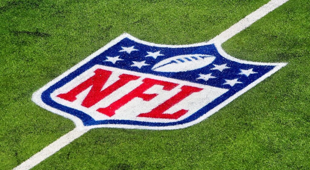 NFL logo shown on field. Fans are caling for Doug Pederson and Brian Daboll to be fired.