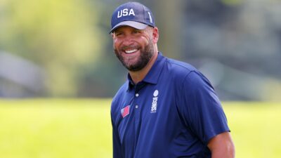 Ben Roethlisberger in USA gear on the golf course