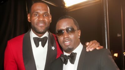 LeBron James and Diddy posing