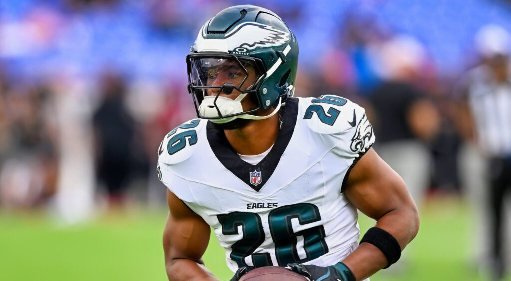 Saquon Barkley in Eagles uniform