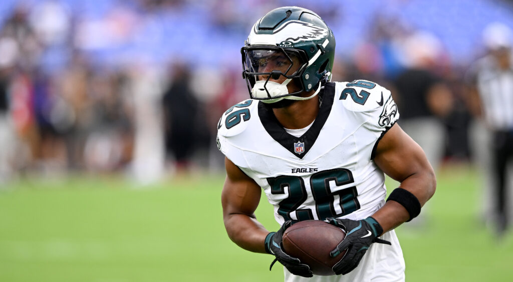 Saquon Barkley during a pre-season game