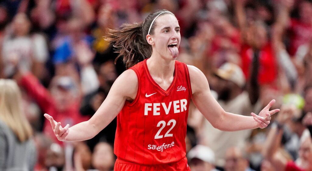 Caitlin Clark during a WNBA game