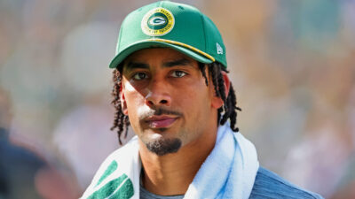 Jordan Love wearing Packers hat