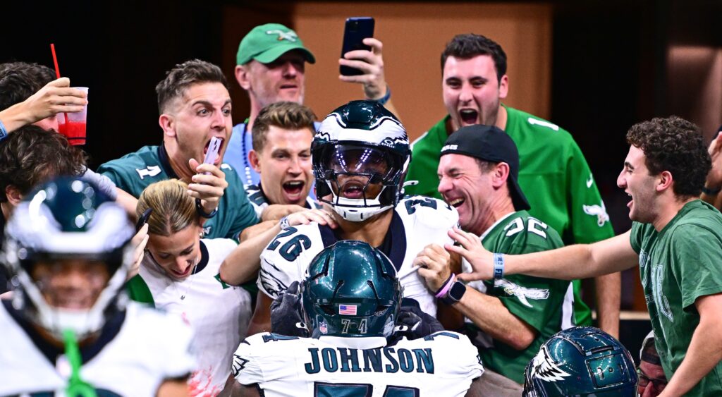 Saquon Barkley and Philadelphia Eagles fans 