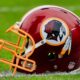 Washington Redskins helmet on ground