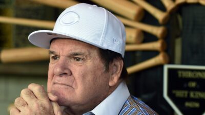 Pete Rose at a conference