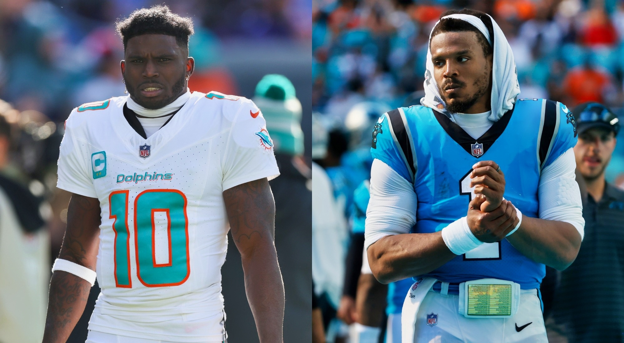 Tyreek Hill questions Cam Newton’s fitness with the Dolphins after Tua’s injury