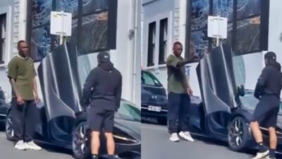 Israel Adesanya gets into an argument with driver