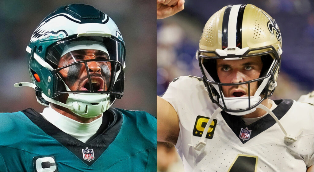 Jalen Hurts and Derek Carr are crucial players for their sides in the upcoming Eagles vs. Saints clash.