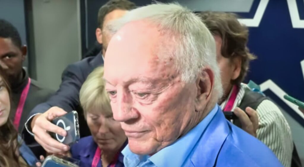 Jerry Jones speaking to reporters