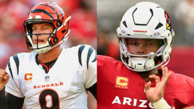 Joe Burrow is the quarterback for the Cincinnati Bengals, and Kyler Murray stars for the Arizona Cardinals.