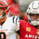 Joe Burrow is the quarterback for the Cincinnati Bengals, and Kyler Murray stars for the Arizona Cardinals.