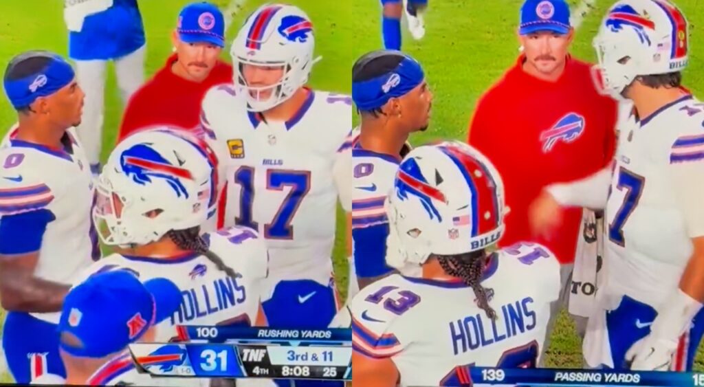 Josh Allen seemingly ignoring Keon Coleman