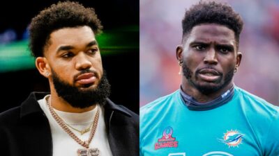 Karl-Anthony Towns recently responded to the video of Miami Dolphins wide receiver Tyreek Hill's arrest