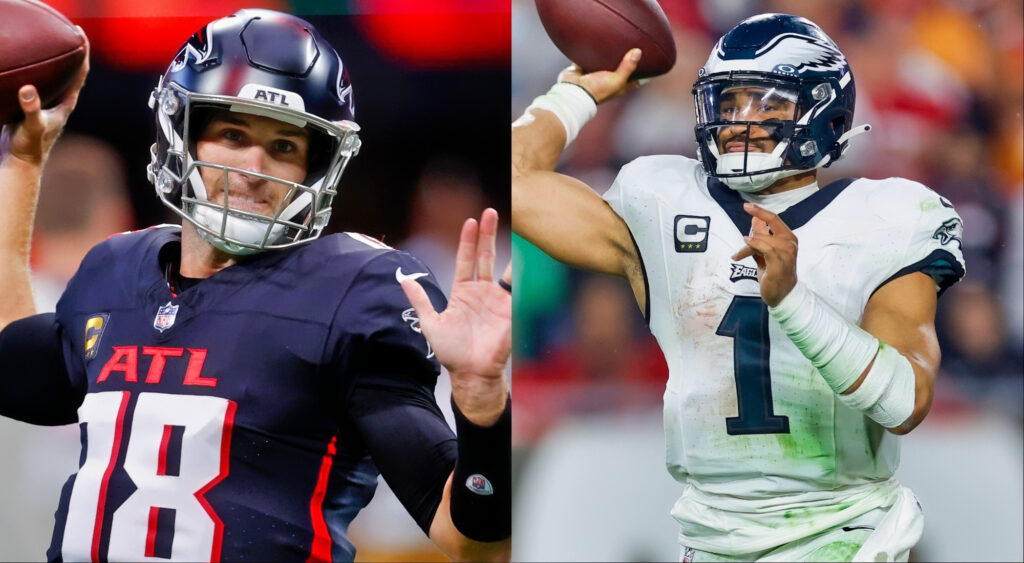 Kirk Cousins and Jalen Hurts are key players for their teams in the Falcons vs. Eagles game.