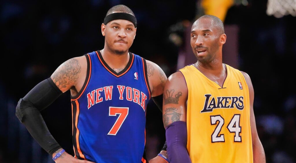 Kobe Bryant praises Carmelo Anthony's toughness on the court