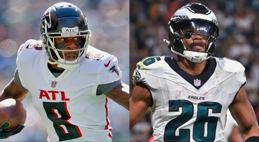 Kyle Pitts And Saquon Barkley are key players to watch in the Falcons Vs. Eagles game.