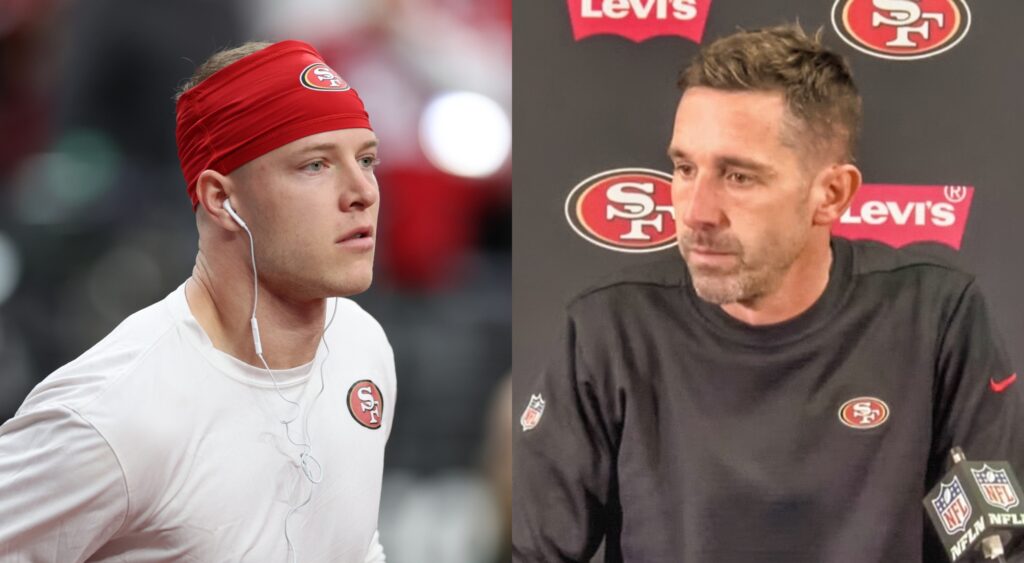 Christian McCaffrey and Kyle Shanahan