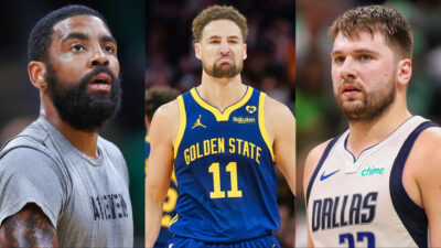 Kyrie Irving, Luka Dončić, and Klay Thompson are part of the projected starting five for 2025