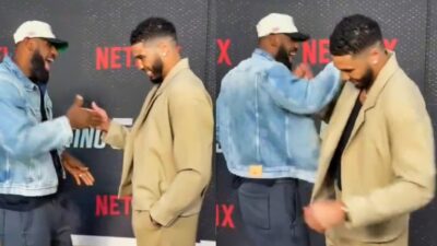 LeBron James and Jayson Tatum's unique handshake caught the attention of fans