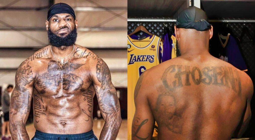 A Look At Los Angeles Lakers Star LeBron James' Tattoos