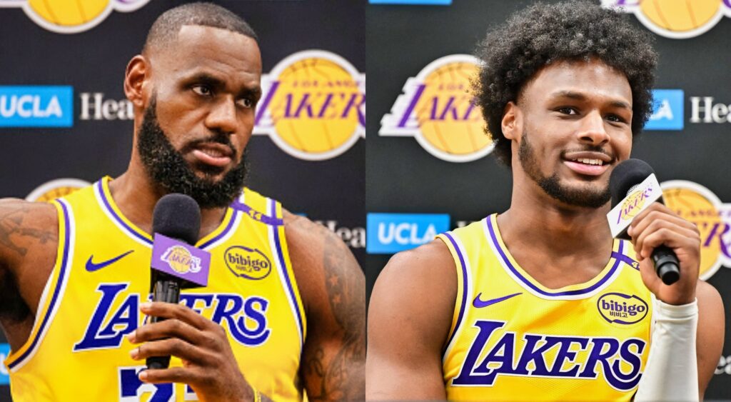 LeBron James and his son Bronny had their first interview together at the Lakers' media day, but it turned out to be a roasting session.