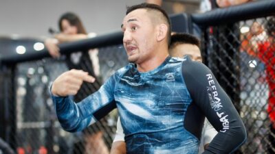 Max Holloway drops news training footage