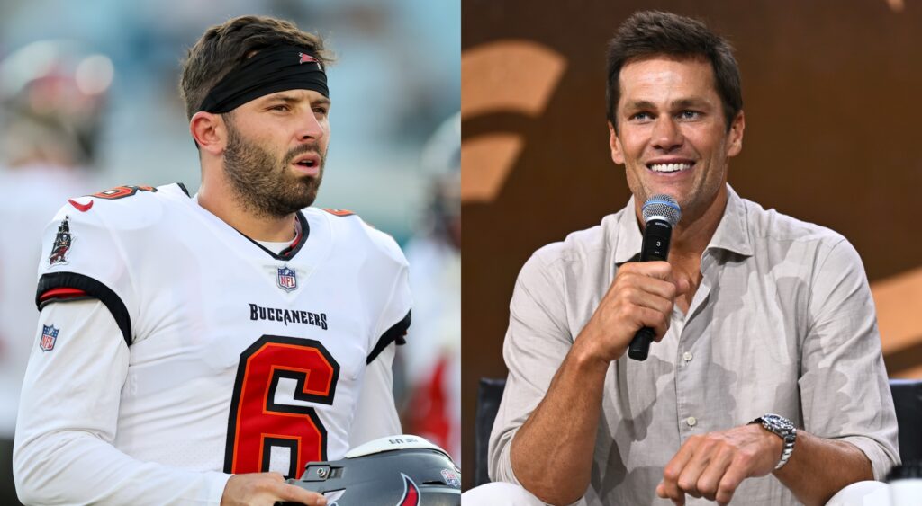 Baker Mayfield and Tom Brady 