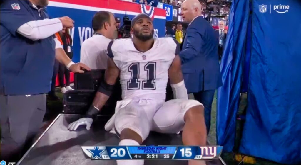 Micah Parsons carted off the field.