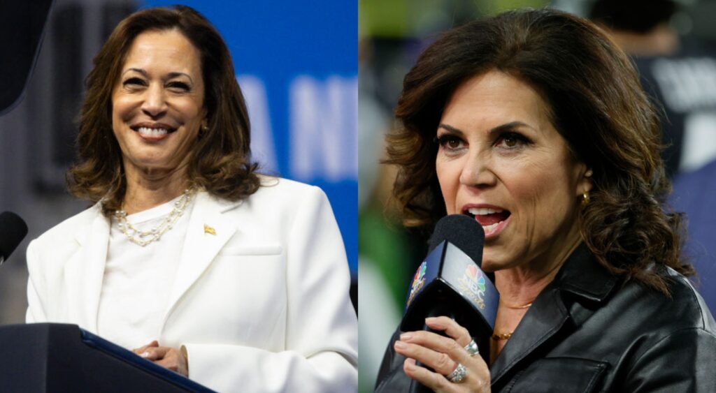 Michele Tafoya on sielines and Kamala Harris speaking to supporters