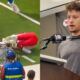 Photo of Patrick Mahomes and Rashee Rice after injury and photo of Patrick Mahomes speaking in press conference