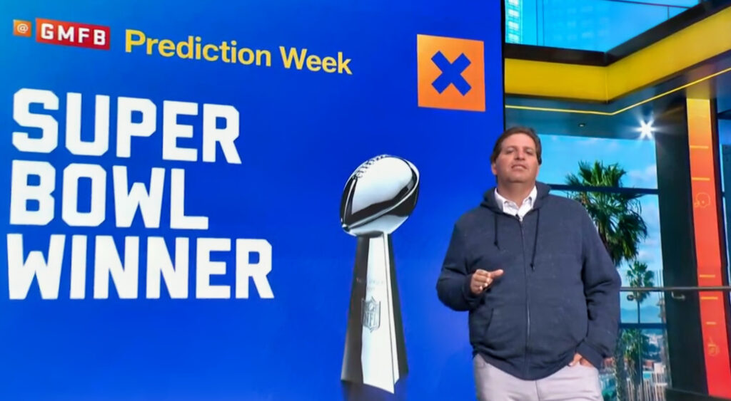 Peter Schrager delivering Super Bowl predictions