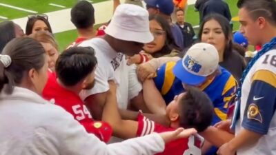 Rams and 49ers fans fighting in stands