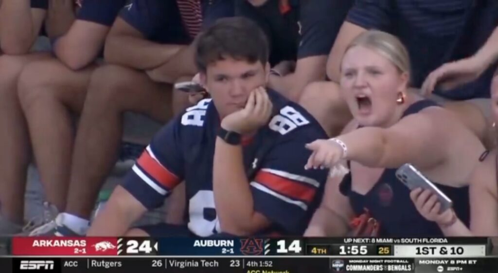 Auburn fan yelling