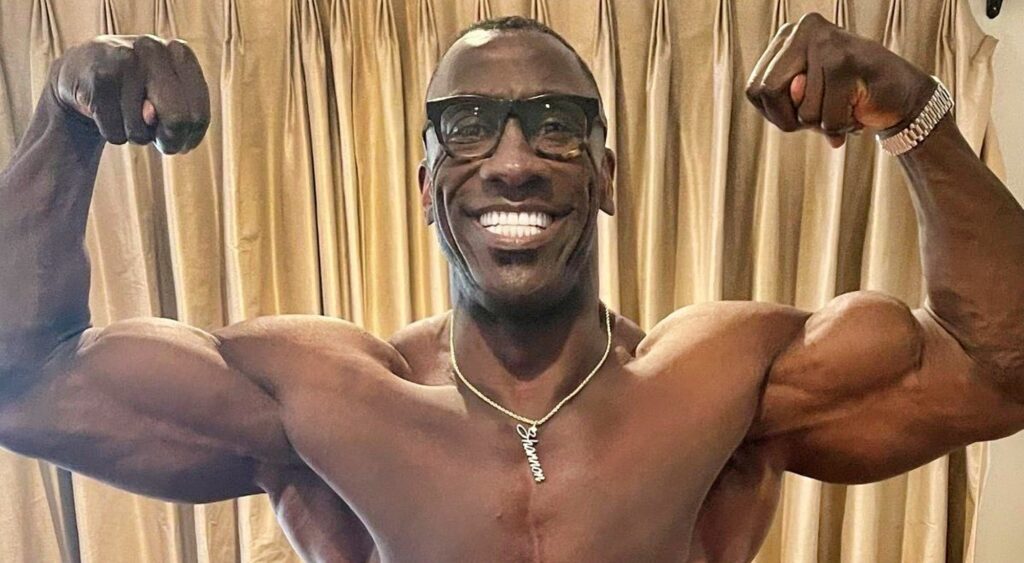 Shannon Sharpe flexing