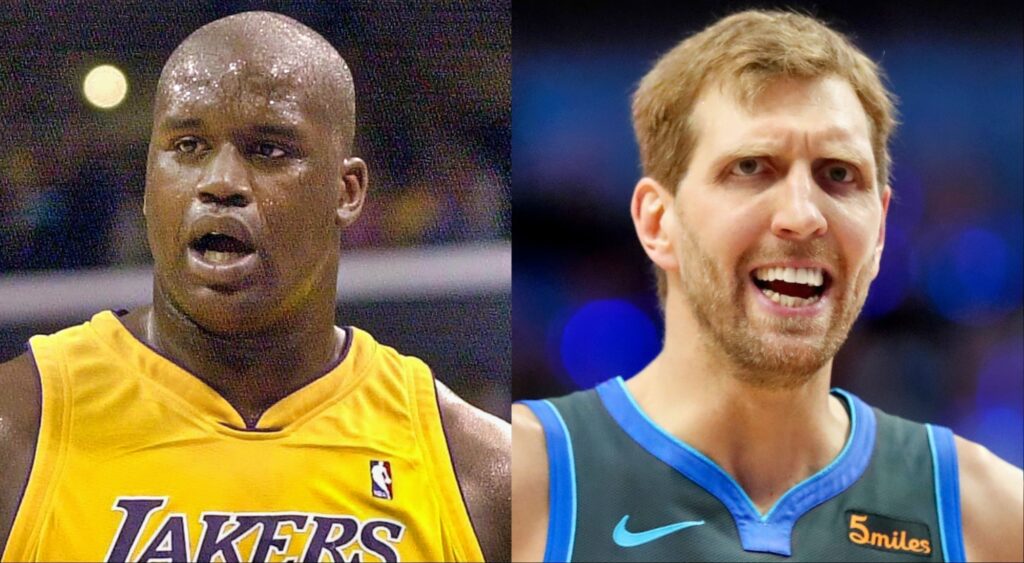 Shaquille O'Neal almost joined Dirk Nowitzki's Dallas Mavericks.