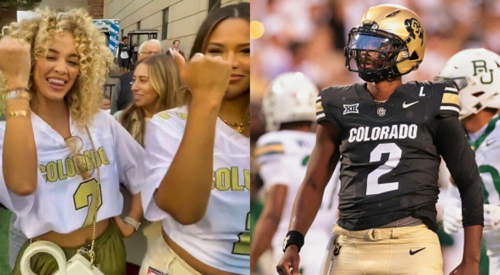 Photos of Models at Colorado game & Shedeur Sanders in Colorado gear