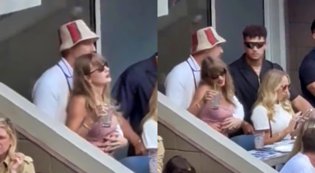 Taylor Swift grinding with Travis kelce at the US Open.