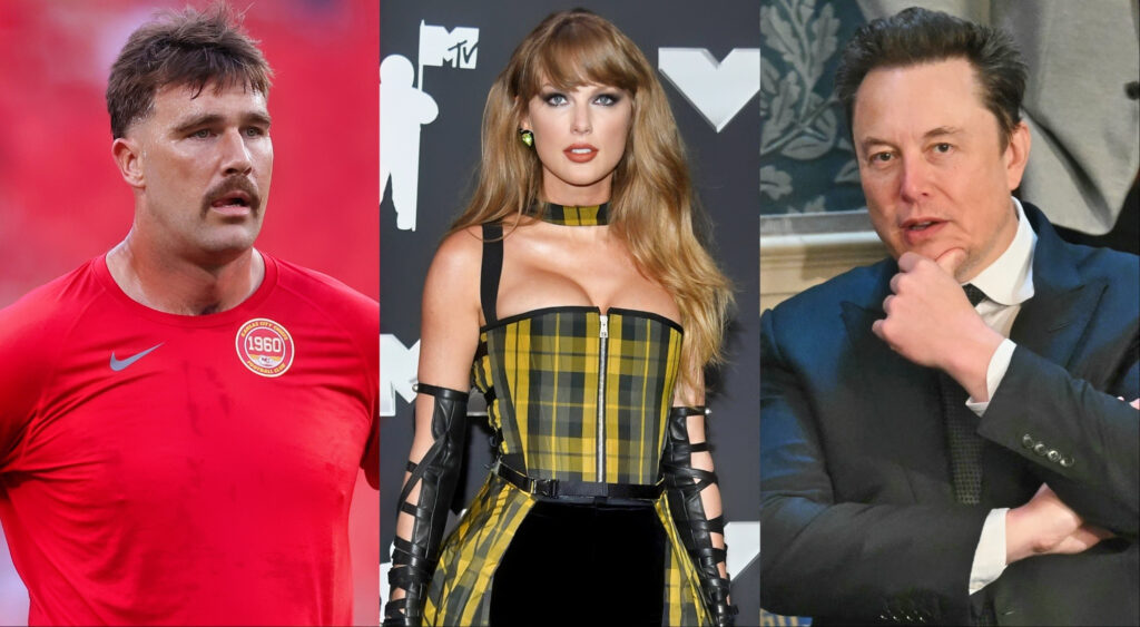 After Elon Musk's tweet replying to Taylor Swift's comments went viral, Travis Kelce's response began circulating widely.