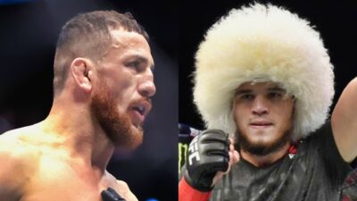 Umar Nurmagomedov and Merab Dvalishvili fire shots at each other